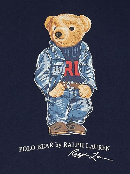 Felpa con Polo Bear in cotone navy POLO RALPH LAUREN | 710 953719002